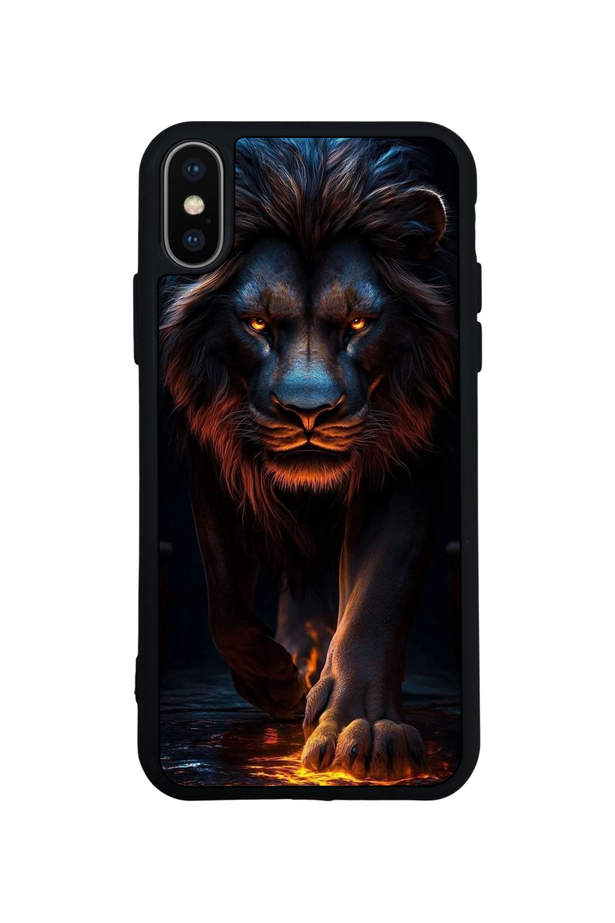 iPhone X/ XS Uyumlu Aslan Tasarımlı Glossy Premium Kılıf