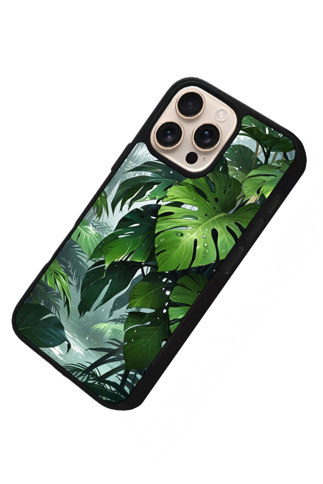 iPhone 15 Pro Max Uyumlu Botanik Tasarımlı Glossy Premium Kılıf