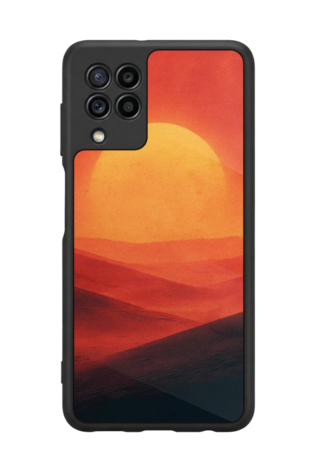 Samsung Galaxy M22 Uyumlu Güneş Tasarımlı Glossy Premium Kılıf