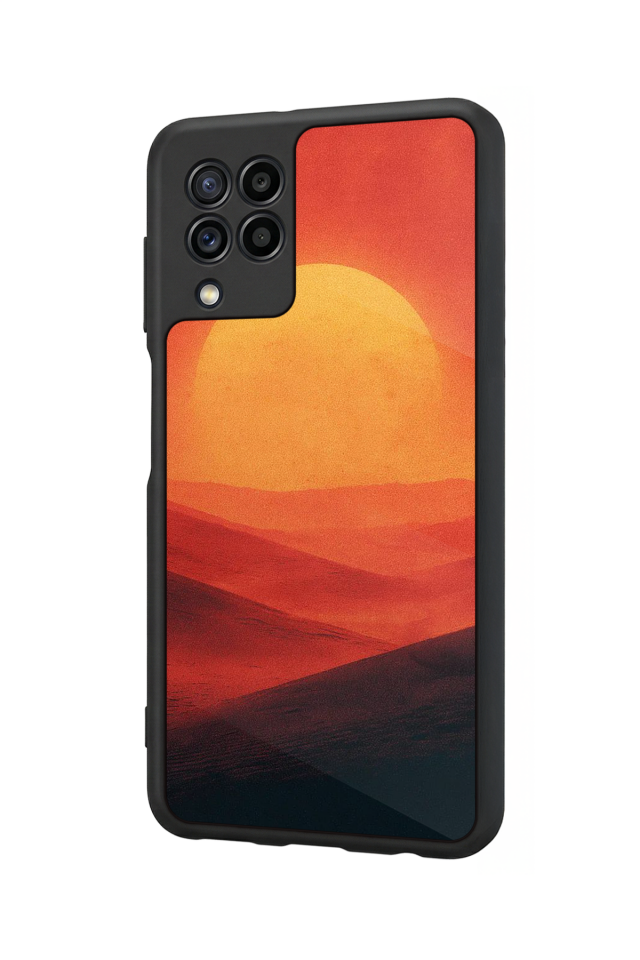 Samsung Galaxy M22 Uyumlu Güneş Tasarımlı Glossy Premium Kılıf