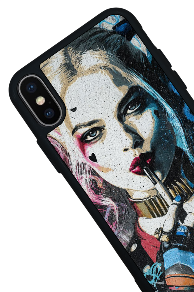 iPhone X/ XS Uyumlu HarleyQueen Tasarımlı Glossy Premium Kılıf