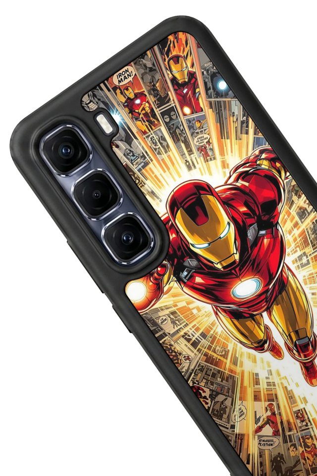Infinix Hot 60 Pro Plus Uyumlu Iron Man ( Demir Adam ) Tasarımlı Glossy Premium Kılıf