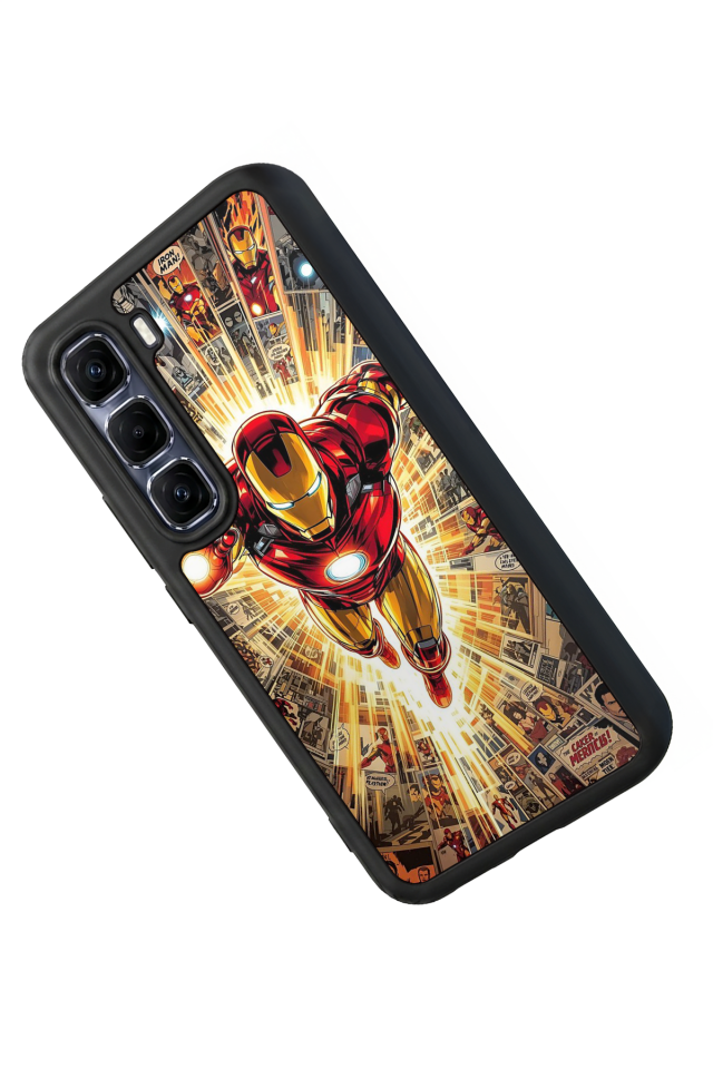 Infinix Hot 60 Pro Plus Uyumlu Iron Man ( Demir Adam ) Tasarımlı Glossy Premium Kılıf