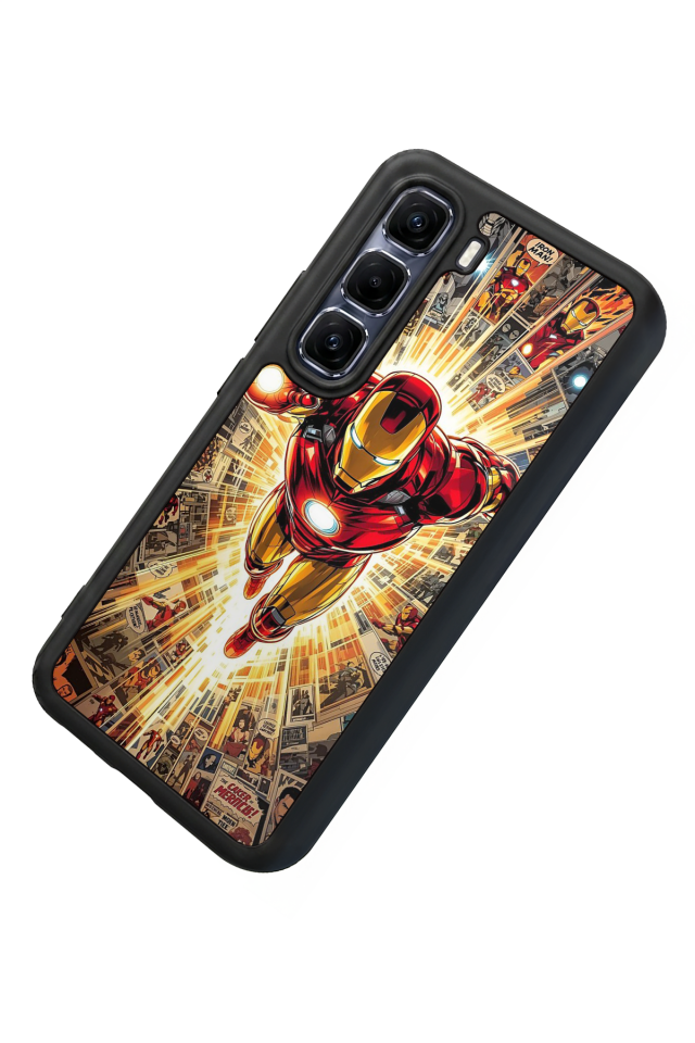 Infinix Hot 60 Pro Plus Uyumlu Iron Man ( Demir Adam ) Tasarımlı Glossy Premium Kılıf
