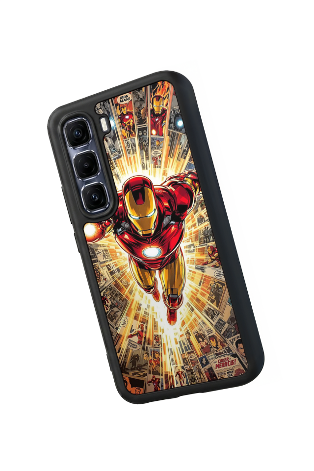 Infinix Hot 60 Pro Plus Uyumlu Iron Man ( Demir Adam ) Tasarımlı Glossy Premium Kılıf