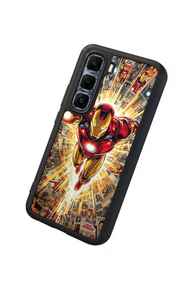 Infinix Hot 60 Pro Plus Uyumlu Iron Man ( Demir Adam ) Tasarımlı Glossy Premium Kılıf