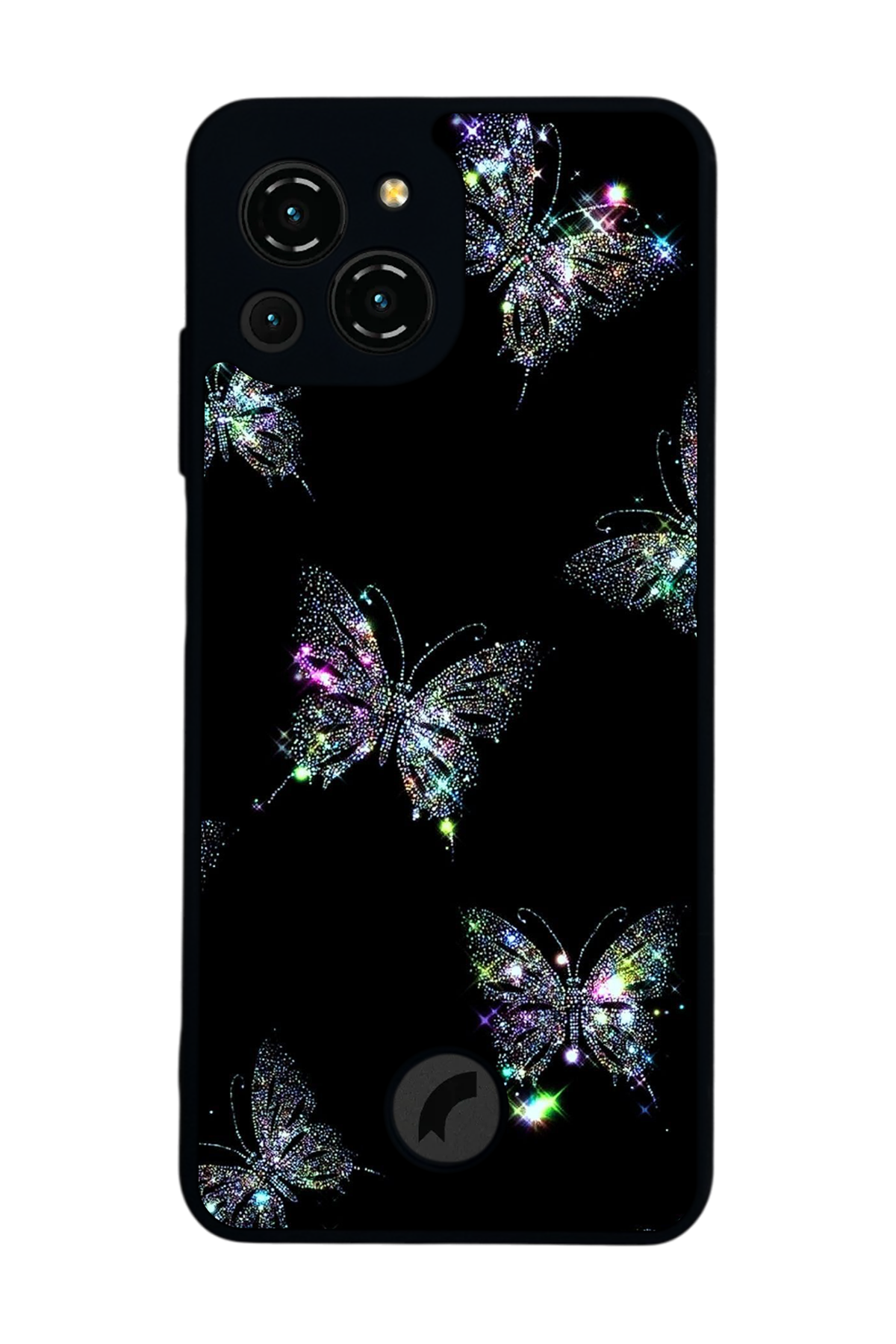 Reeder S23 Pro Max Uyumlu Kelebek Tasarımlı Glossy Premium Kılıf