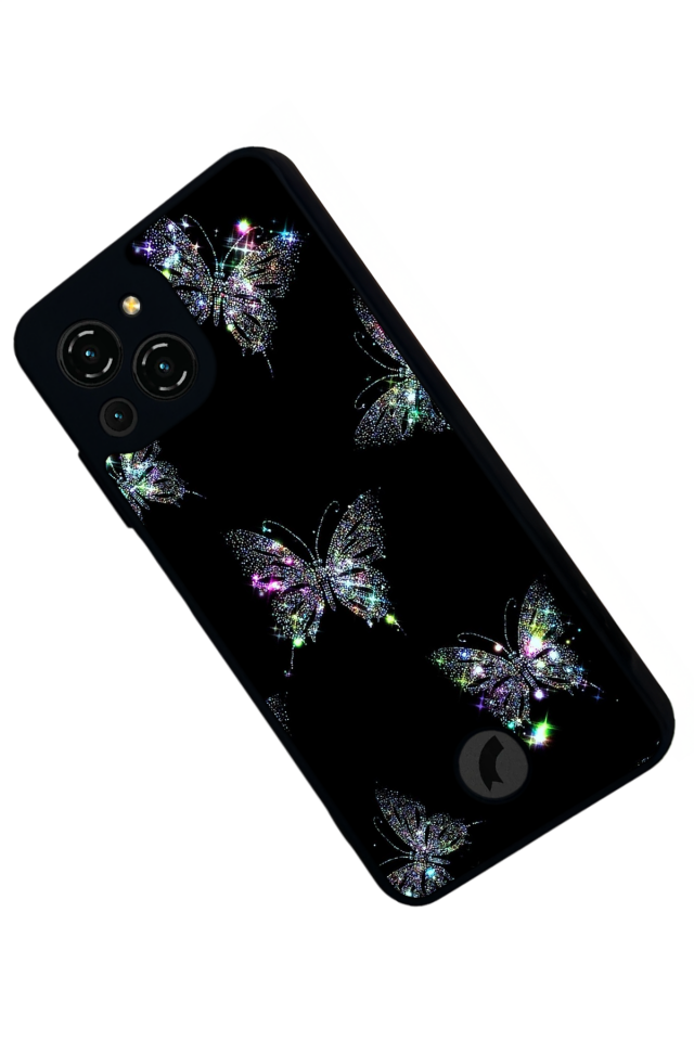 Reeder S23 Pro Max Uyumlu Kelebek Tasarımlı Glossy Premium Kılıf