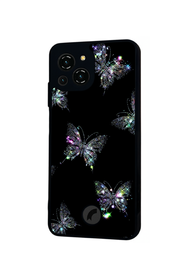 Reeder S23 Pro Max Uyumlu Kelebek Tasarımlı Glossy Premium Kılıf
