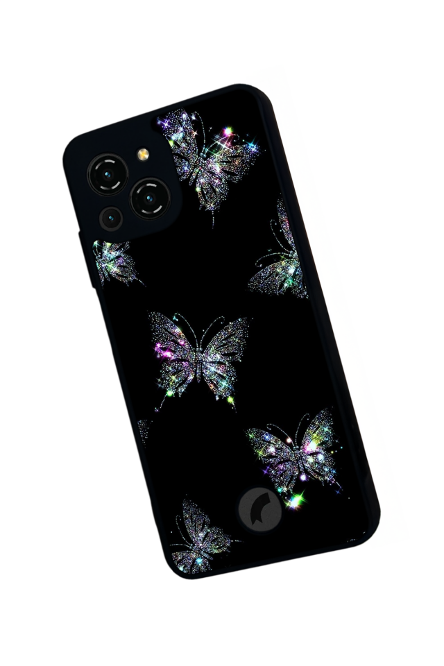 Reeder S23 Pro Max Uyumlu Kelebek Tasarımlı Glossy Premium Kılıf