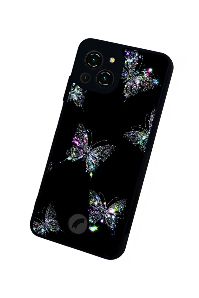 Reeder S23 Pro Max Uyumlu Kelebek Tasarımlı Glossy Premium Kılıf