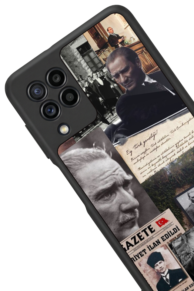 Samsung Galaxy M32 Uyumlu Mustafa Kemal Ataturk Tasarımlı Glossy Premium Kılıf