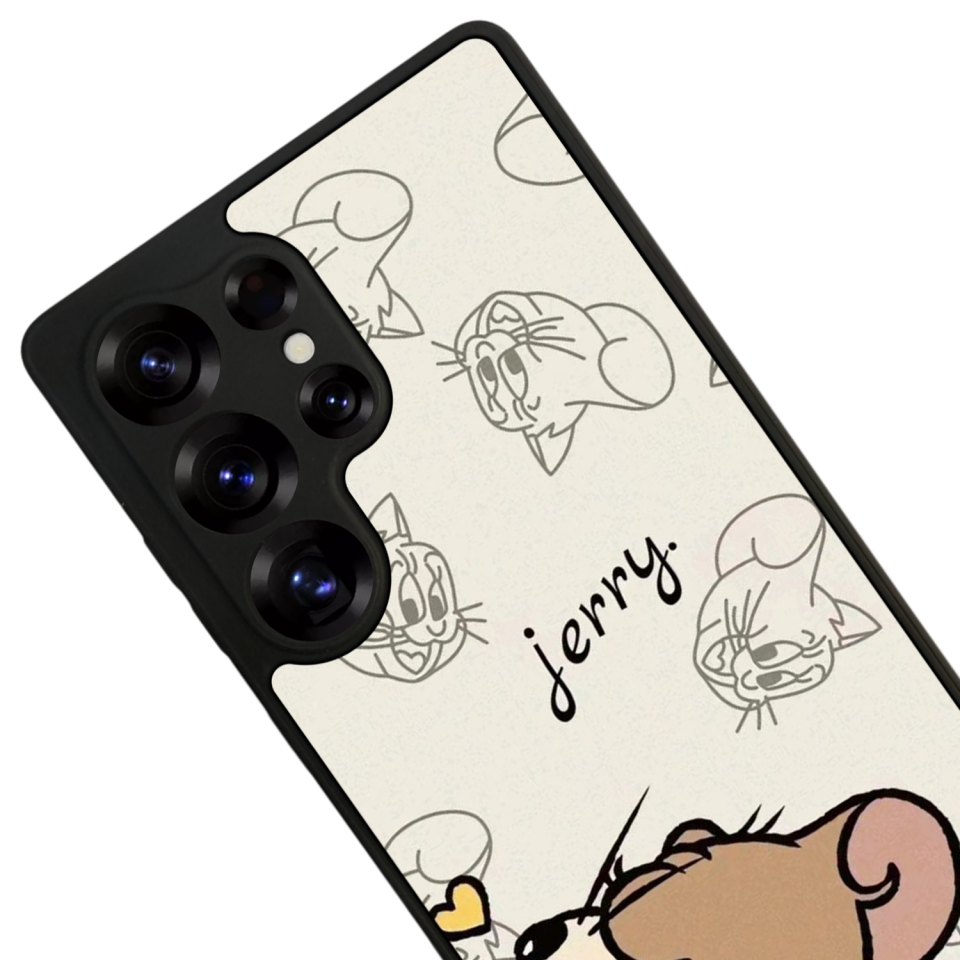 Samsung Galaxy S25 Ultra Uyumlu Tom And Jerry Tasarımlı Glossy Premium Kılıf