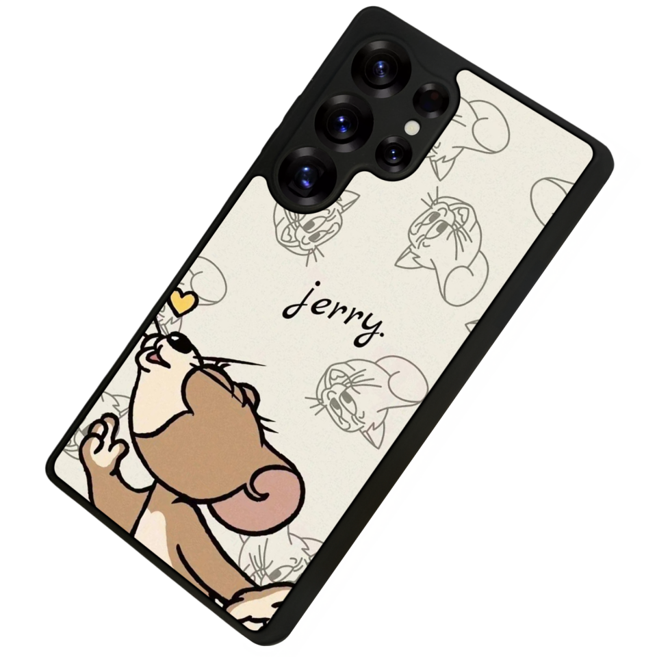 Samsung Galaxy S25 Ultra Uyumlu Tom And Jerry Tasarımlı Glossy Premium Kılıf