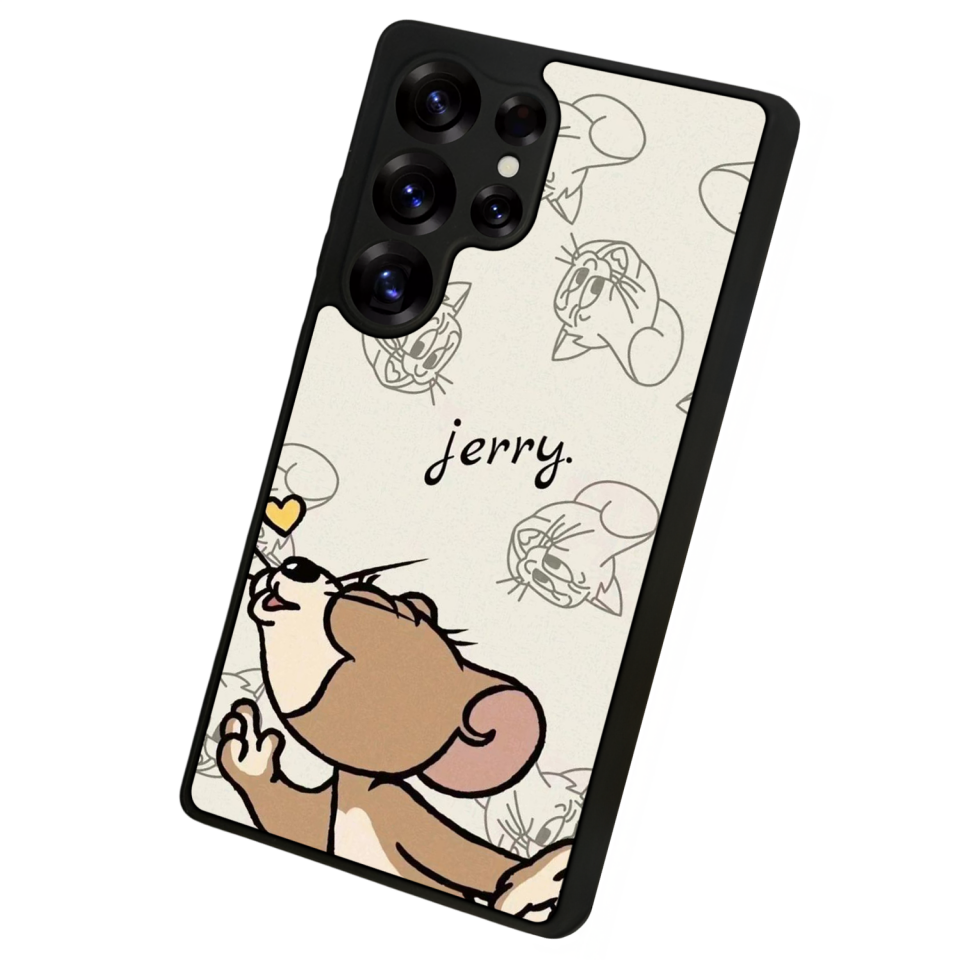 Samsung Galaxy S25 Ultra Uyumlu Tom And Jerry Tasarımlı Glossy Premium Kılıf