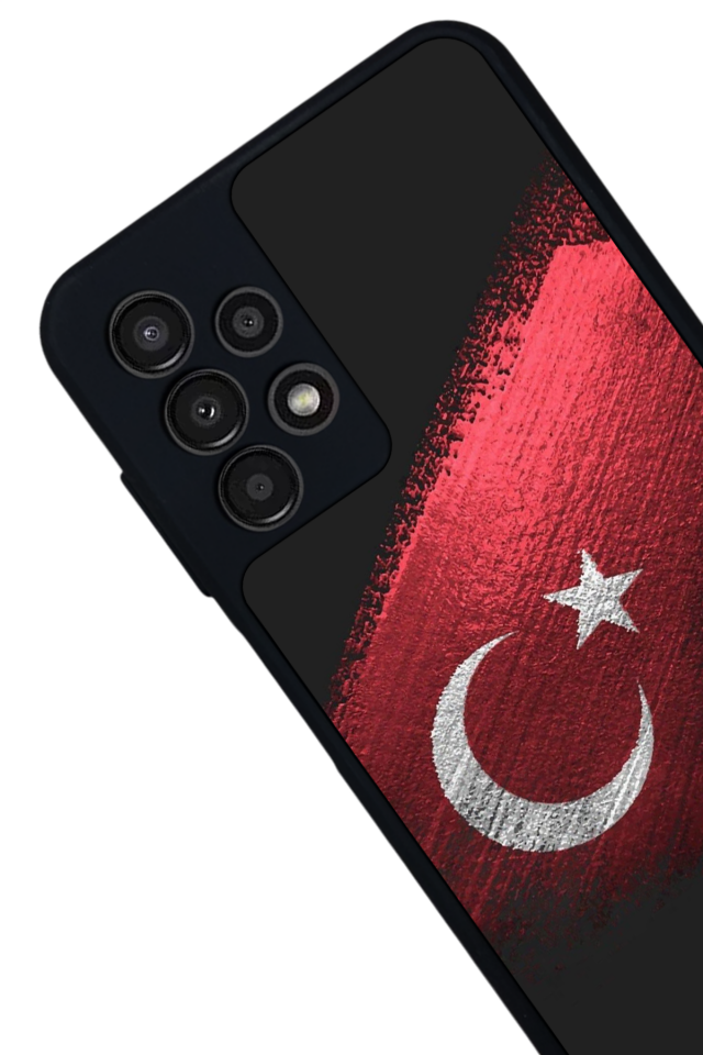 Samsung Galaxy A13 Uyumlu Türk Bayragi Tasarımlı Glossy Premium Kılıf