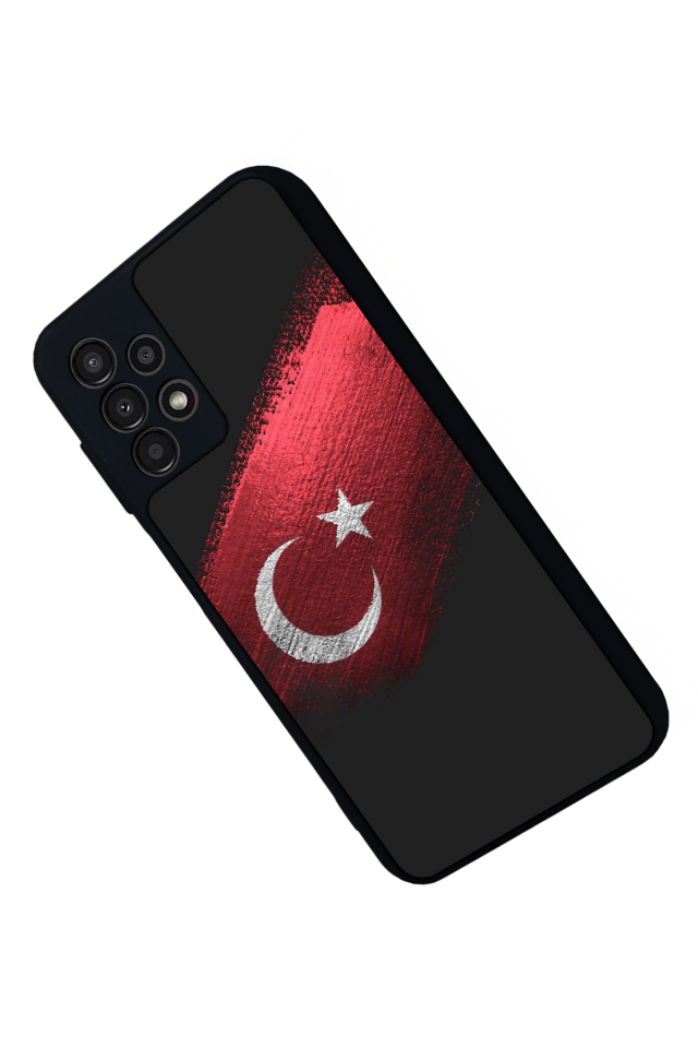 Samsung Galaxy A13 Uyumlu Türk Bayragi Tasarımlı Glossy Premium Kılıf