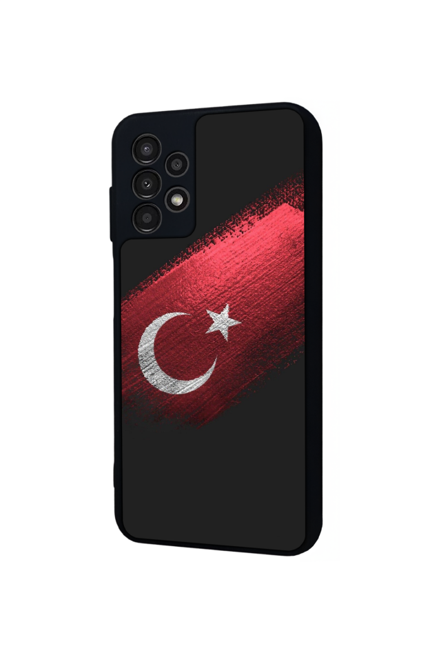 Samsung Galaxy A13 Uyumlu Türk Bayragi Tasarımlı Glossy Premium Kılıf