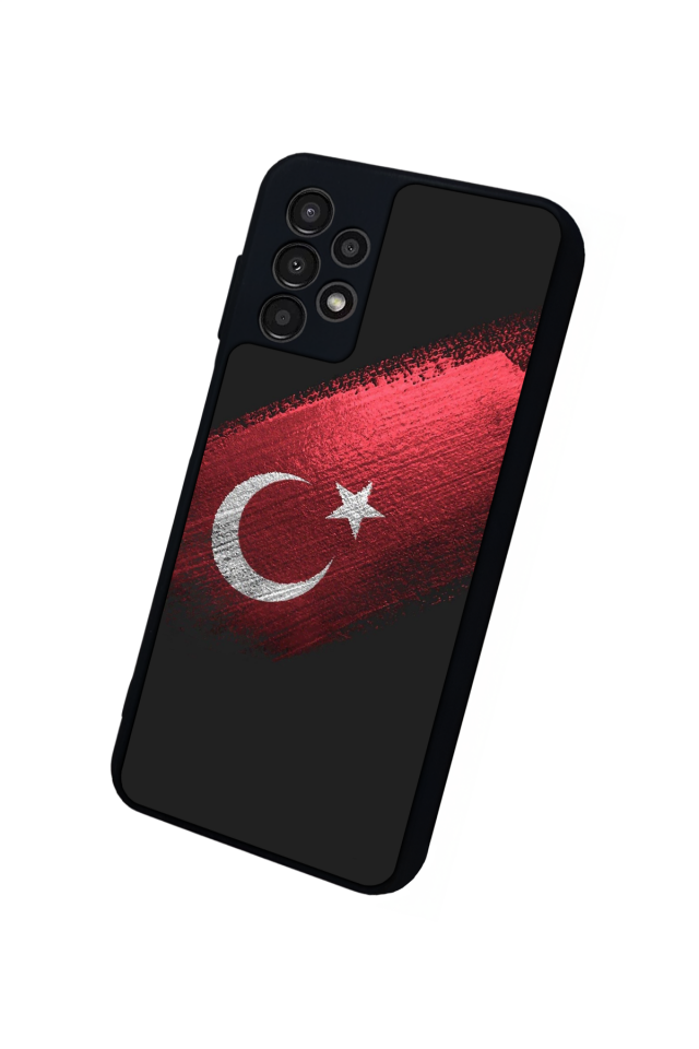 Samsung Galaxy A13 Uyumlu Türk Bayragi Tasarımlı Glossy Premium Kılıf