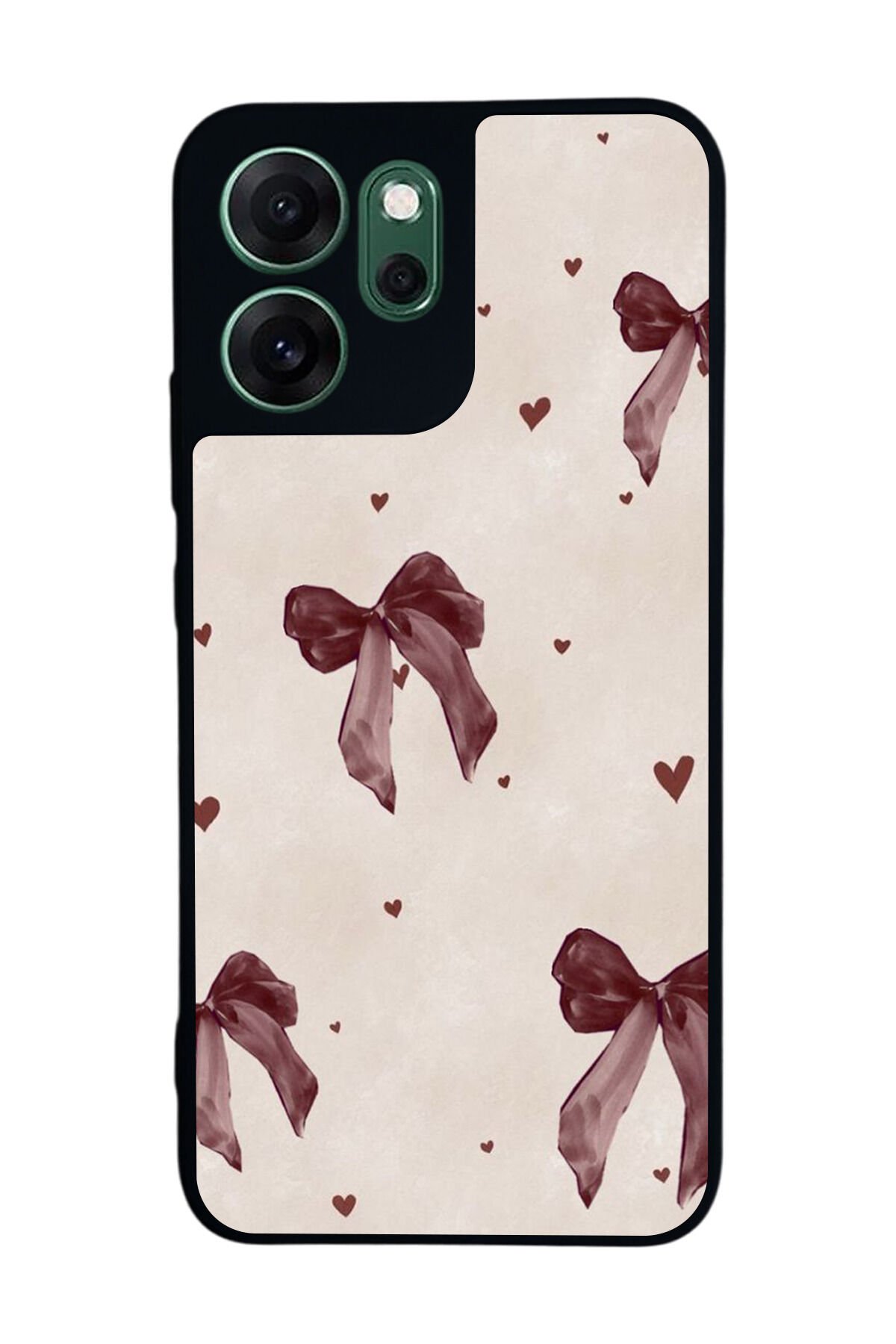Oppo Reno 14F Uyumlu Kurdele Tasarımlı Glossy Premium Kılıf