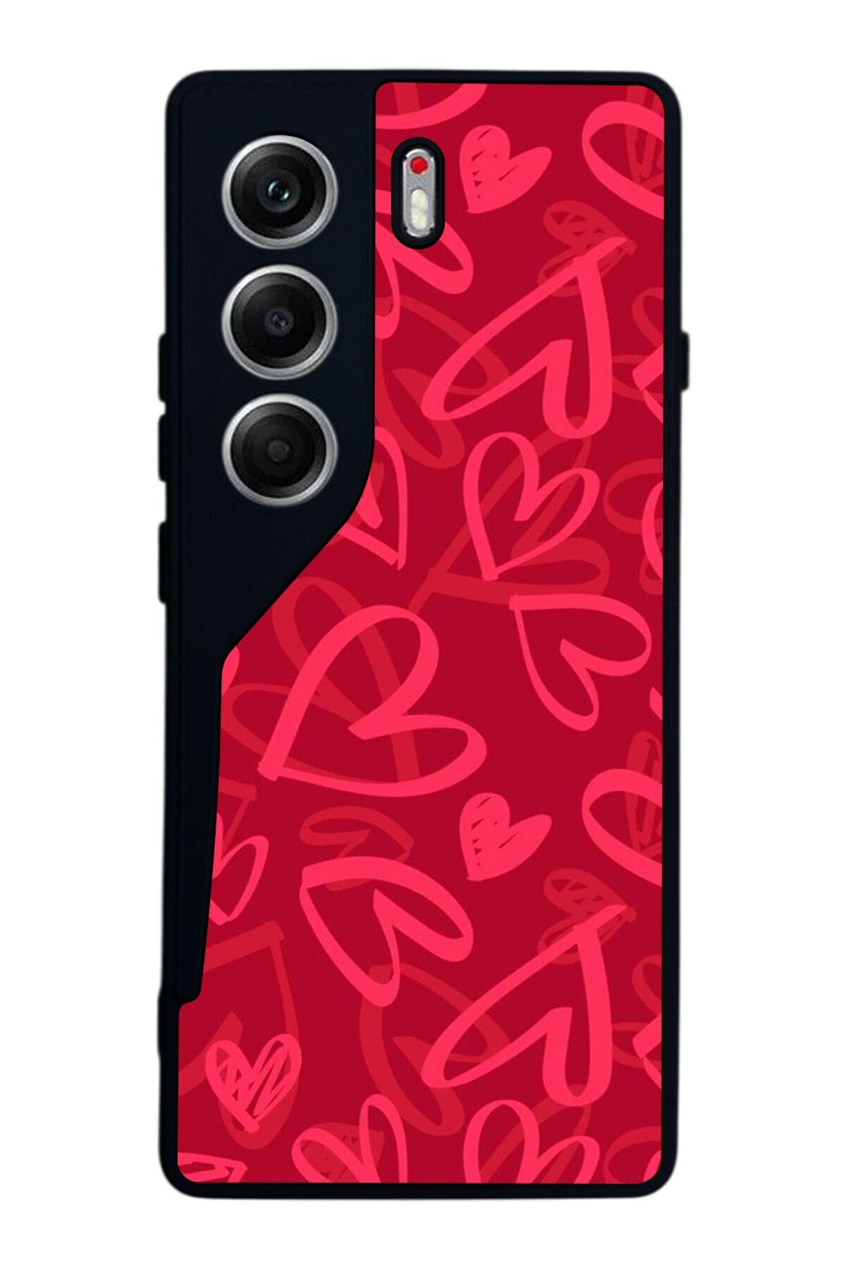 Tecno Camon 40 Uyumlu Kalp Love Tasarımlı Glossy Premium Kılıf
