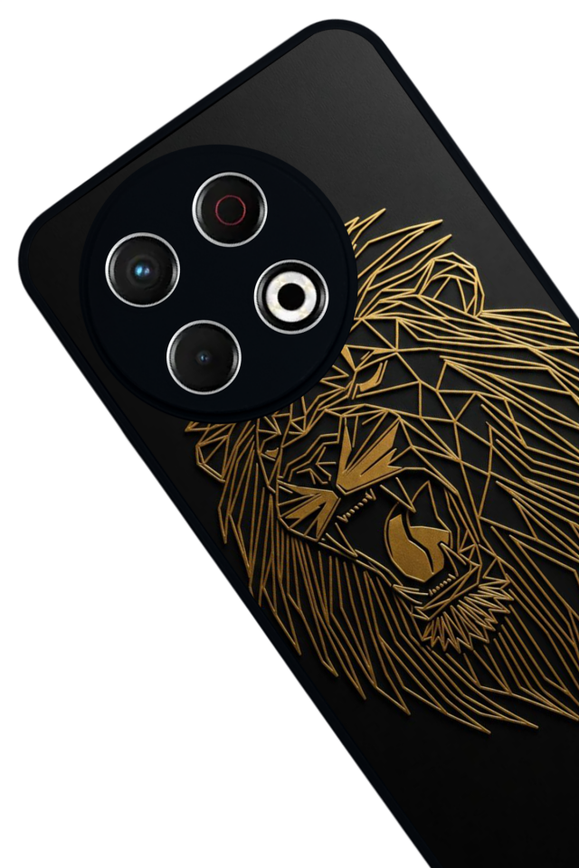 Tecno Spark 30 Pro Uyumlu Aslan Tasarımlı Glossy Premium Kılıf
