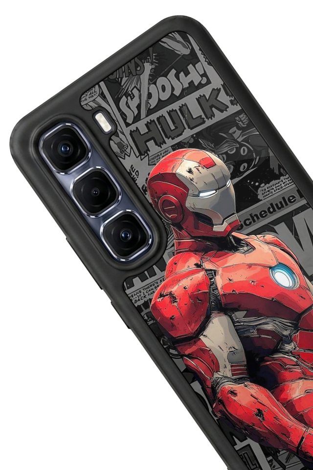 Infinix Hot 60 Pro Plus Uyumlu Iron Man ( Demir Adam ) Tasarımlı Glossy Premium Kılıf