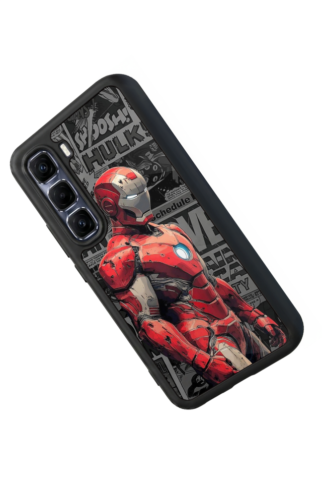 Infinix Hot 60 Pro Plus Uyumlu Iron Man ( Demir Adam ) Tasarımlı Glossy Premium Kılıf