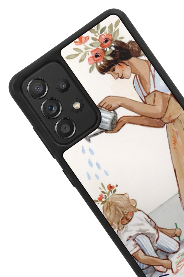 Samsung Galaxy A72 Uyumlu Kalp Love Tasarımlı Glossy Premium Kılıf