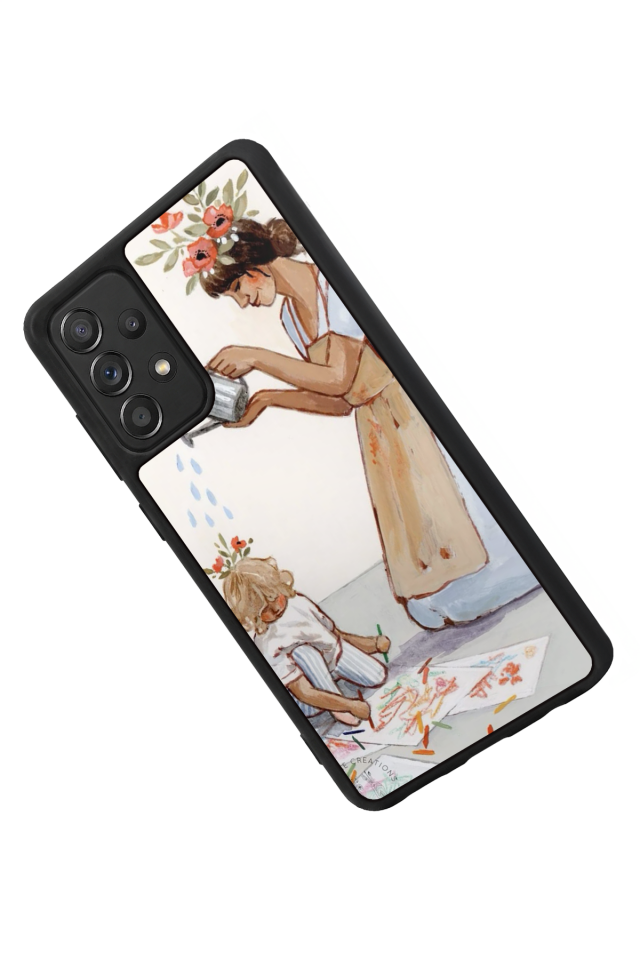 Samsung Galaxy A72 Uyumlu Kalp Love Tasarımlı Glossy Premium Kılıf