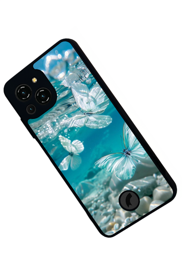 Reeder S23 Pro Max Uyumlu Kelebek Tasarımlı Glossy Premium Kılıf
