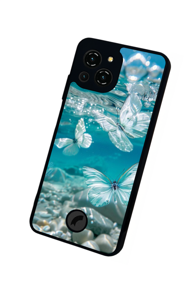 Reeder S23 Pro Max Uyumlu Kelebek Tasarımlı Glossy Premium Kılıf