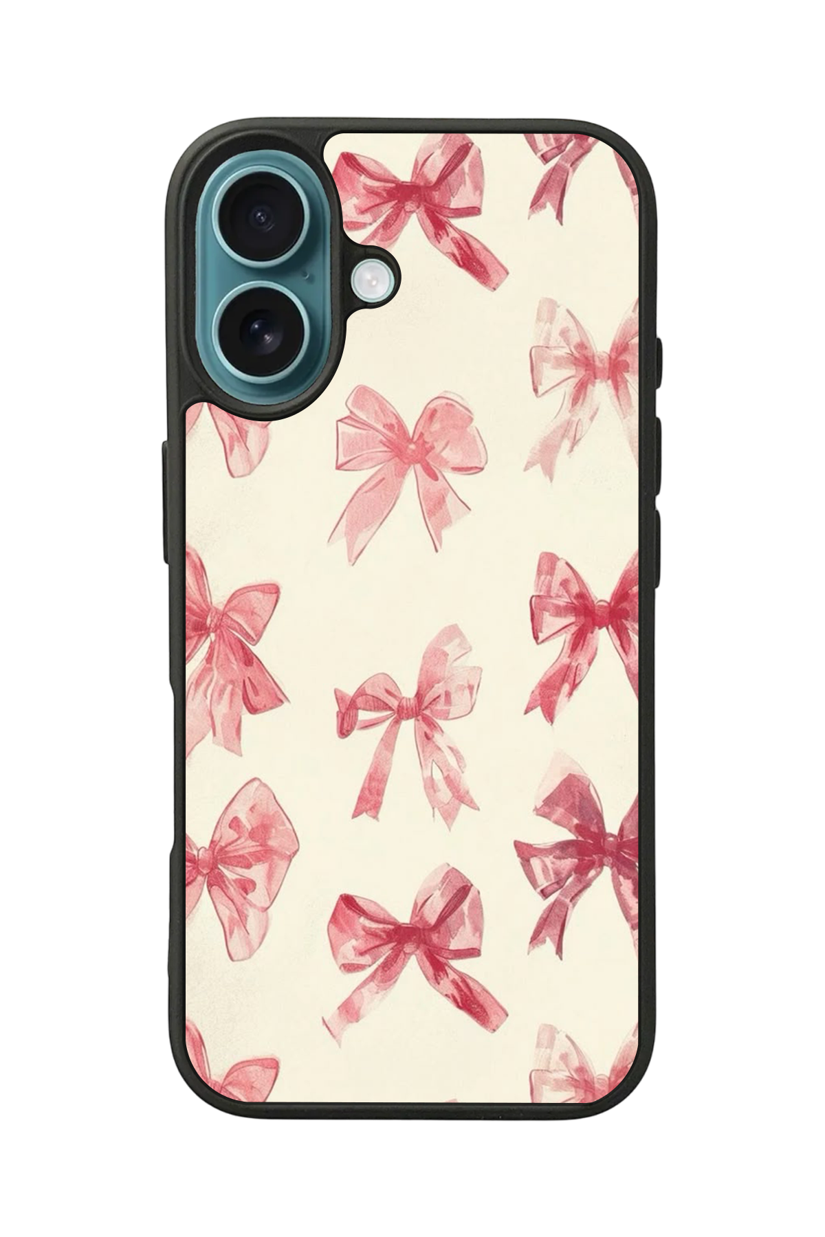 iPhone 16 Plus Uyumlu Kurdele Tasarımlı Glossy Premium Kılıf