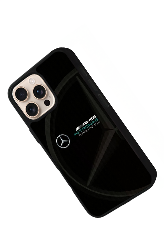 iPhone 15 Pro Uyumlu Mercedes Tasarımlı Glossy Premium Kılıf