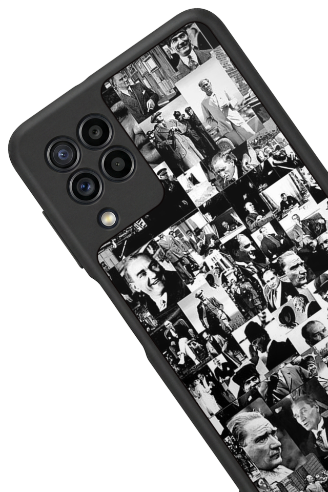 Samsung Galaxy M32 Uyumlu Mustafa Kemal Ataturk Tasarımlı Glossy Premium Kılıf