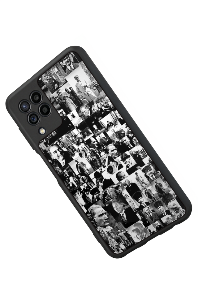 Samsung Galaxy M32 Uyumlu Mustafa Kemal Ataturk Tasarımlı Glossy Premium Kılıf