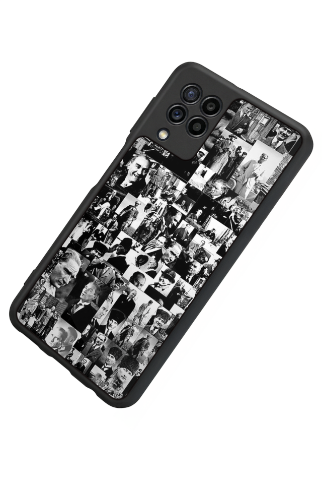 Samsung Galaxy M32 Uyumlu Mustafa Kemal Ataturk Tasarımlı Glossy Premium Kılıf