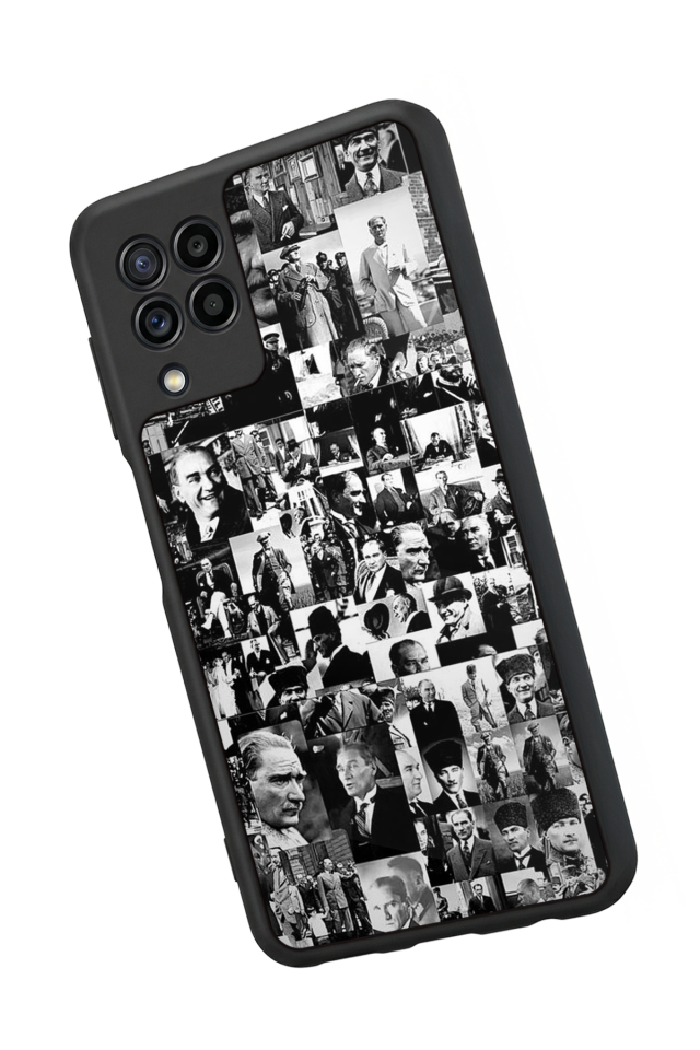 Samsung Galaxy M32 Uyumlu Mustafa Kemal Ataturk Tasarımlı Glossy Premium Kılıf