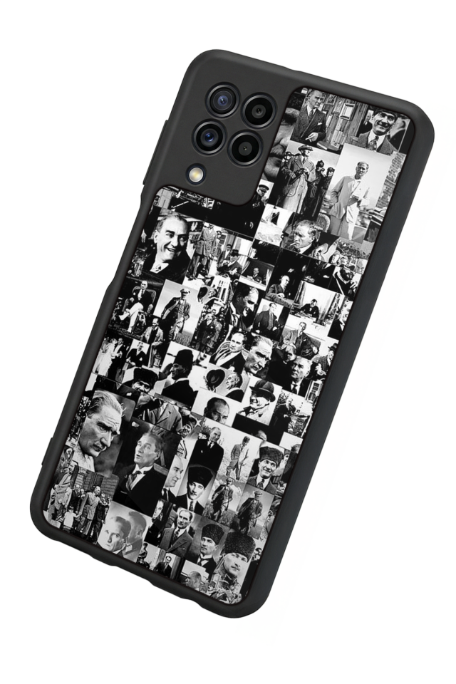 Samsung Galaxy M32 Uyumlu Mustafa Kemal Ataturk Tasarımlı Glossy Premium Kılıf