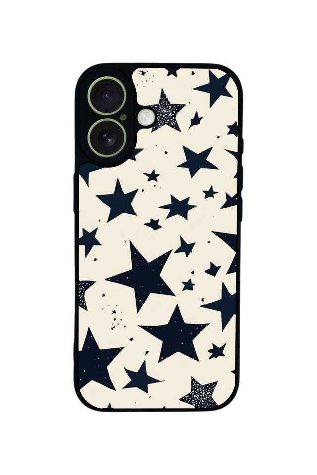 iPhone 17 Uyumlu Retro Yildizlar Tasarımlı Glossy Premium Kılıf
