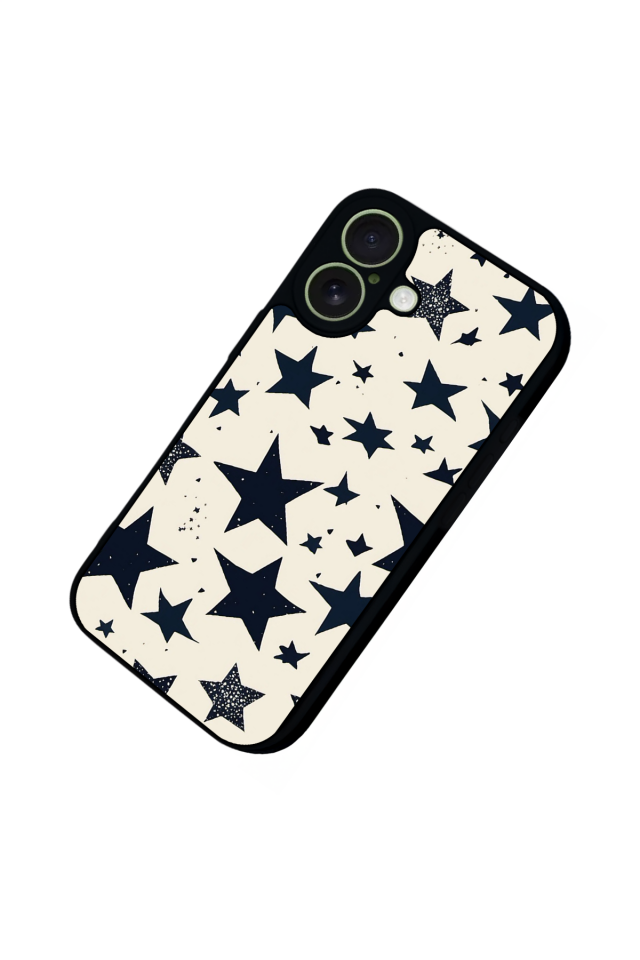 iPhone 17 Uyumlu Retro Yildizlar Tasarımlı Glossy Premium Kılıf