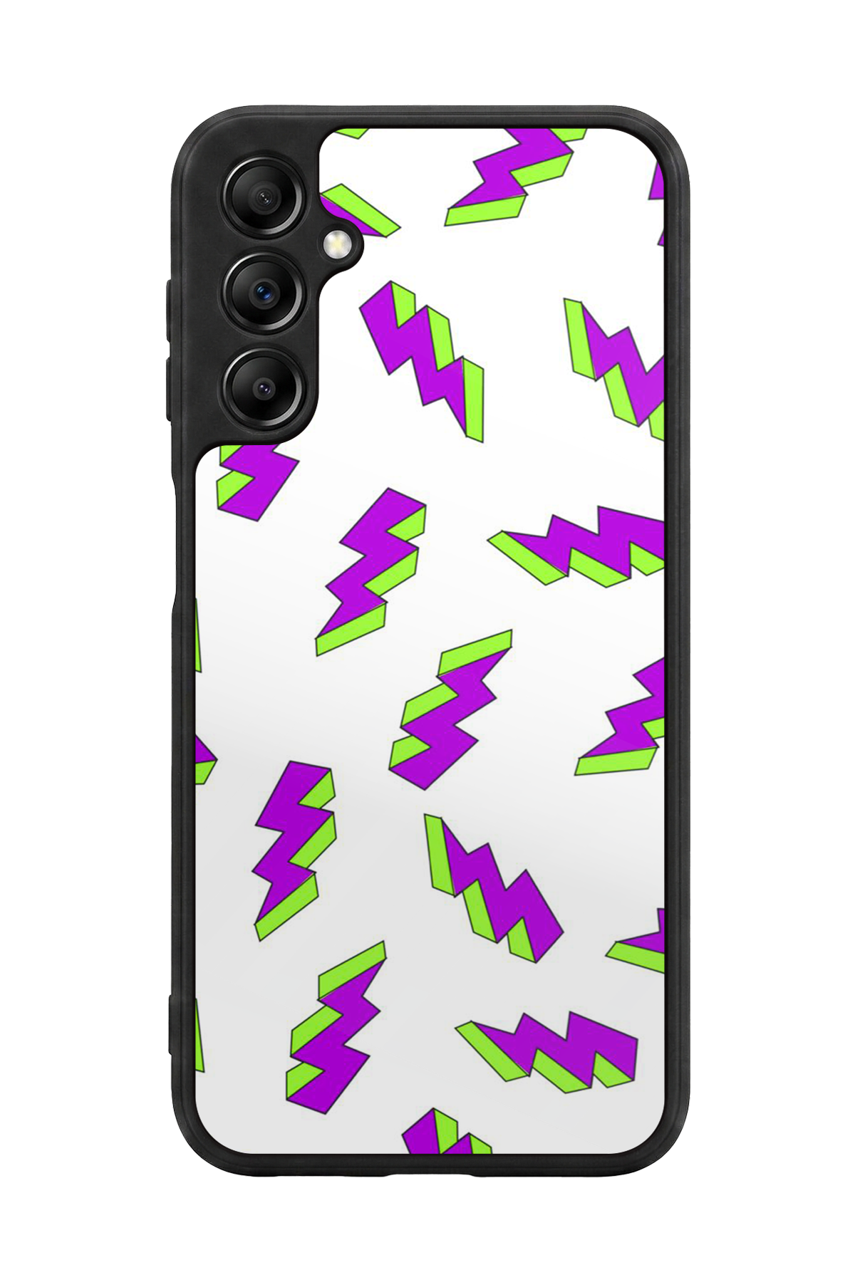 Samsung Galaxy A14 Uyumlu Simsek Tasarımlı Glossy Premium Kılıf