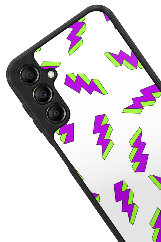 Samsung Galaxy A14 Uyumlu Simsek Tasarımlı Glossy Premium Kılıf