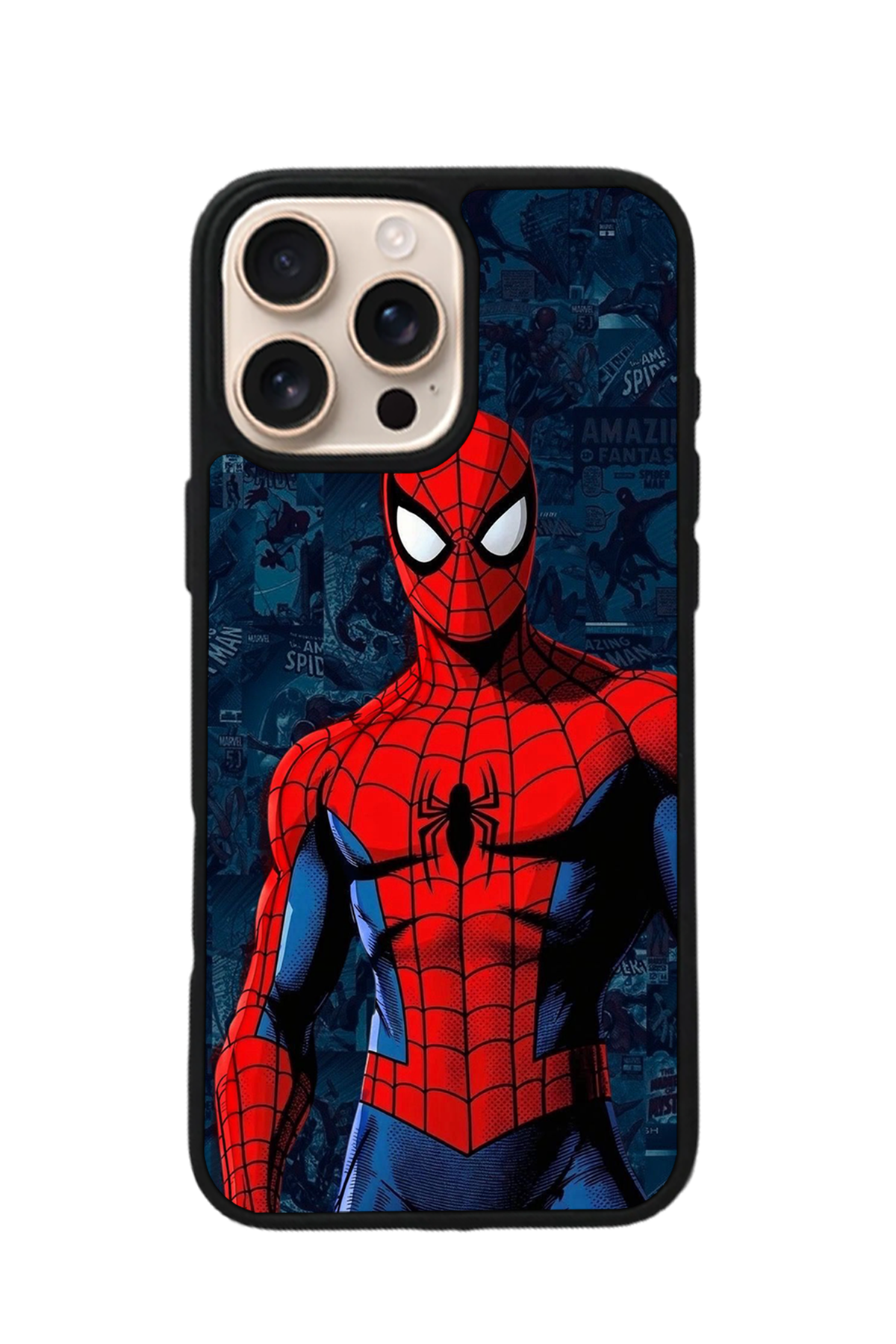 iPhone 16 Pro Max Uyumlu Spider Man ( Örümcek Adam ) Tasarımlı Glossy Premium Kılıf