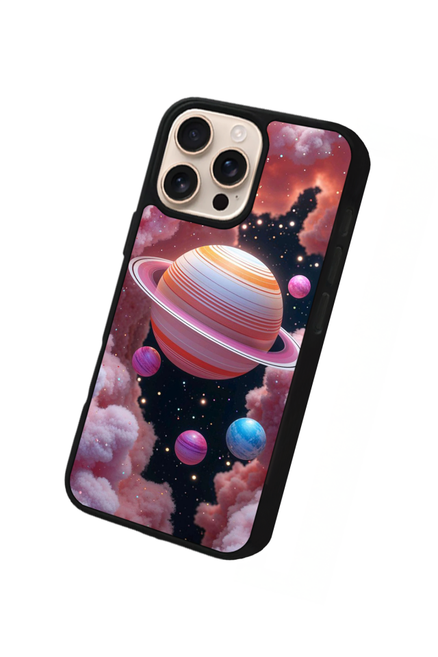 iPhone 14 Pro Max Uyumlu Uzay Tasarımlı Glossy Premium Kılıf