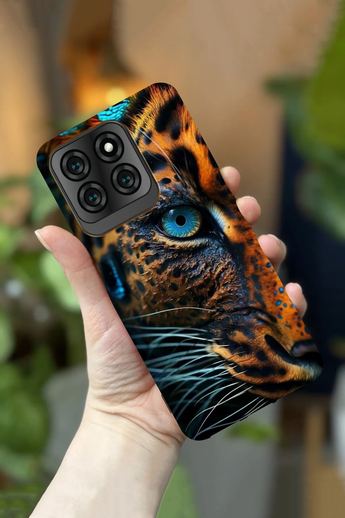 Reeder S71 Uyumlu Kamera Korumalı Kaplan Desenli HD Baskılı Silikon Kılıf