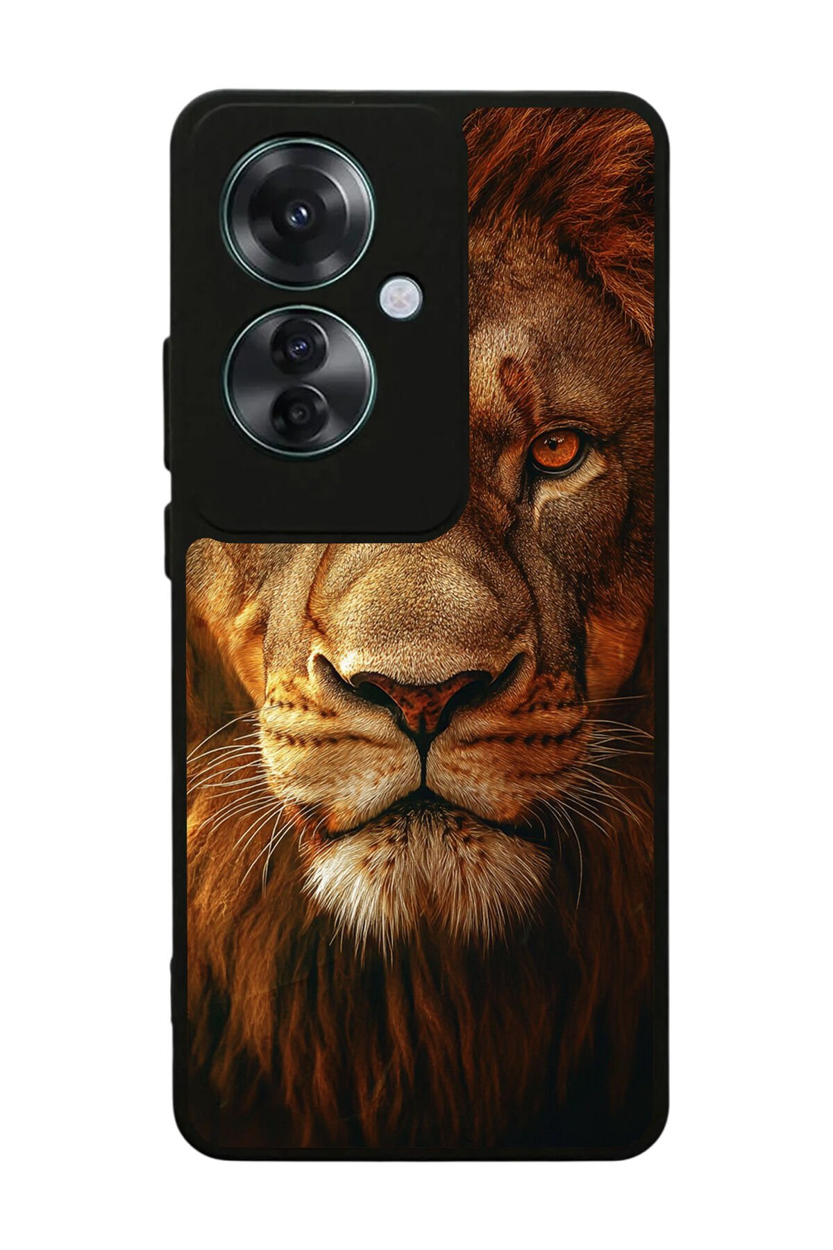 Oppo Reno 11F Uyumlu Aslan Tasarımlı Glossy Premium Kılıf