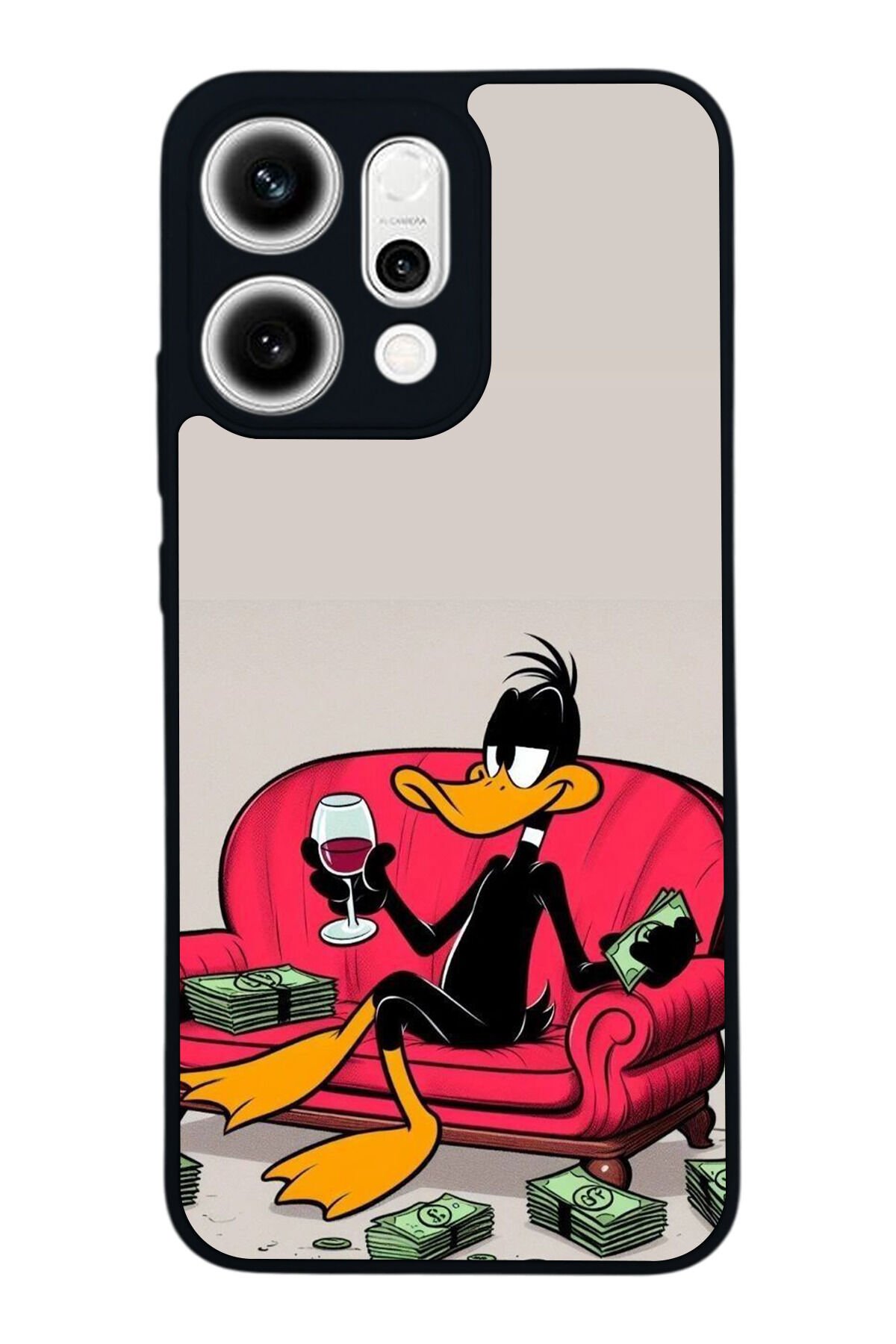 Oppo Reno 14 Uyumlu Daffy duck Tasarımlı Glossy Premium Kılıf
