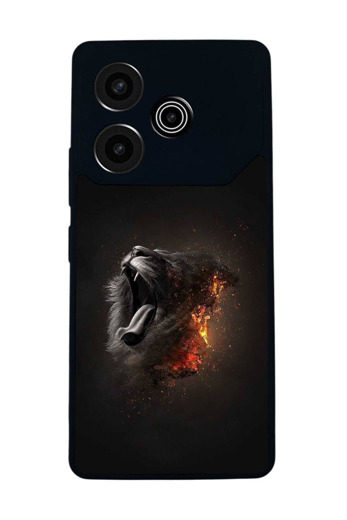 Tecno Pova 6 Uyumlu Aslan Tasarımlı Glossy Premium Kılıf