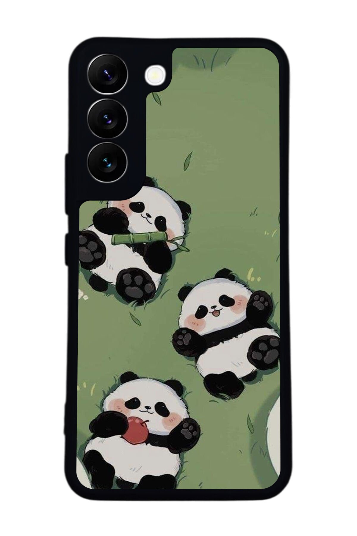 Samsung Galaxy S22 Uyumlu Panda Tasarımlı Glossy Premium Kılıf